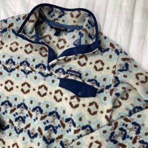 Patagonia Synchilla Snap Pullover Tundra Cluster Big Sky Blue